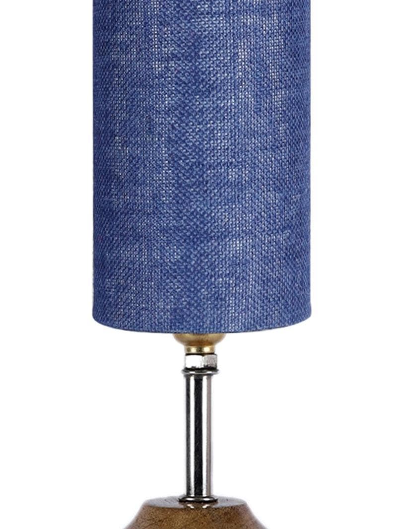 Buy Woody Table Lamp - Blue Table Lamp from Vaaree