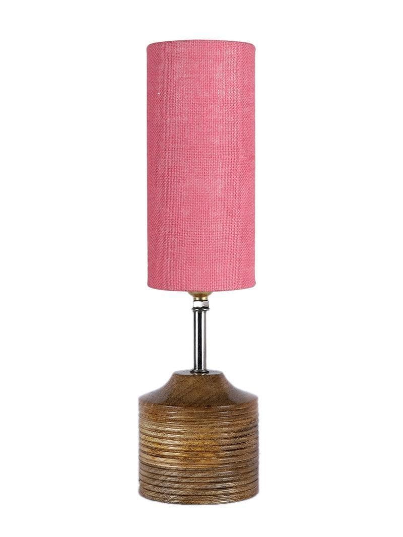 Buy Woody Table Lamp - Pink Table Lamp from Vaaree