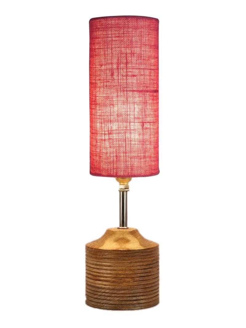 Buy Woody Table Lamp - Pink Table Lamp from Vaaree