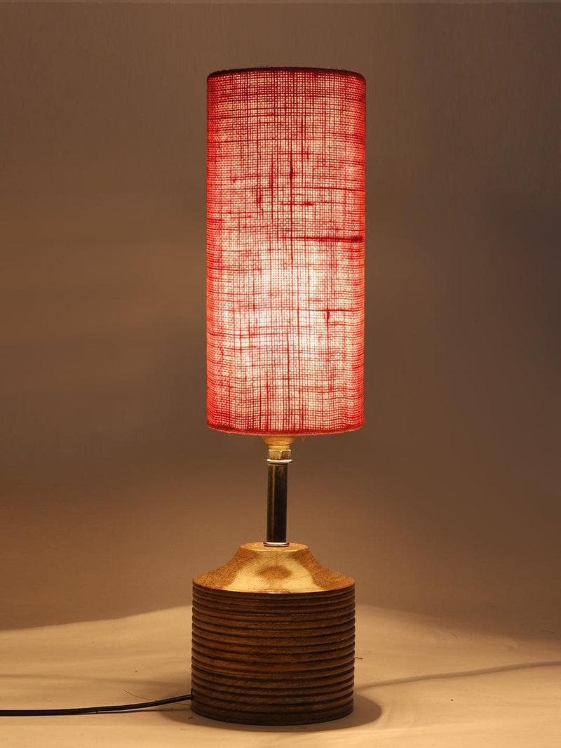 Buy Woody Table Lamp - Pink Table Lamp from Vaaree