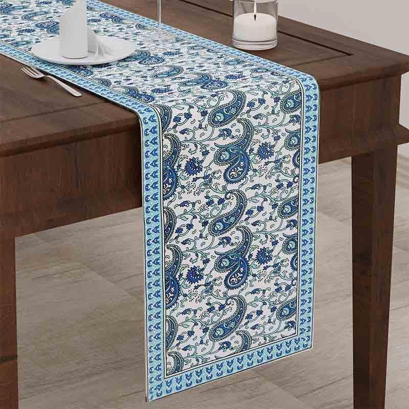 Table Linen Set - Blue Paisleys Table Linen Set