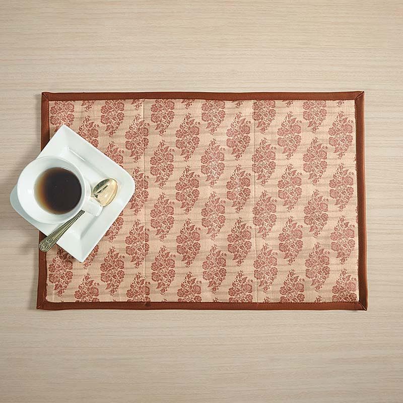 Buy Beige Indie Printed Placemats - Set Of Two Table Mats from Vaaree