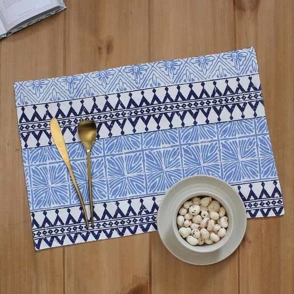 Table Mat - Alankaar Placemat - Blue