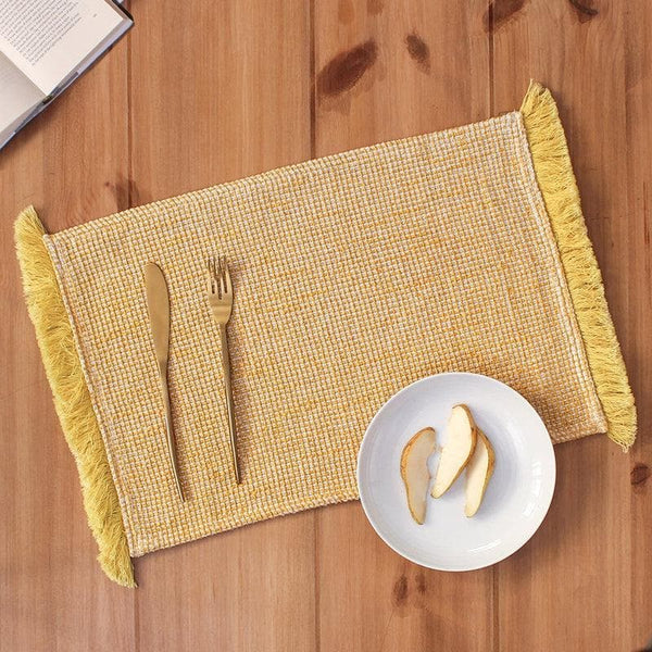 Buy Vallam Placemat - Yellow Table Mats from Vaaree