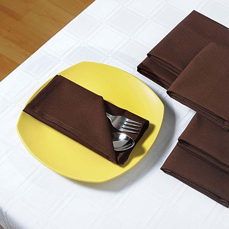 Buy Essentially Brown Table Napkin - Set Of Six Table Napkins from Vaaree