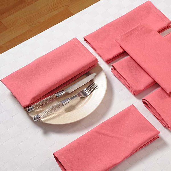 Table Napkin - Essentially Pink Table Napkin - Set Of Six