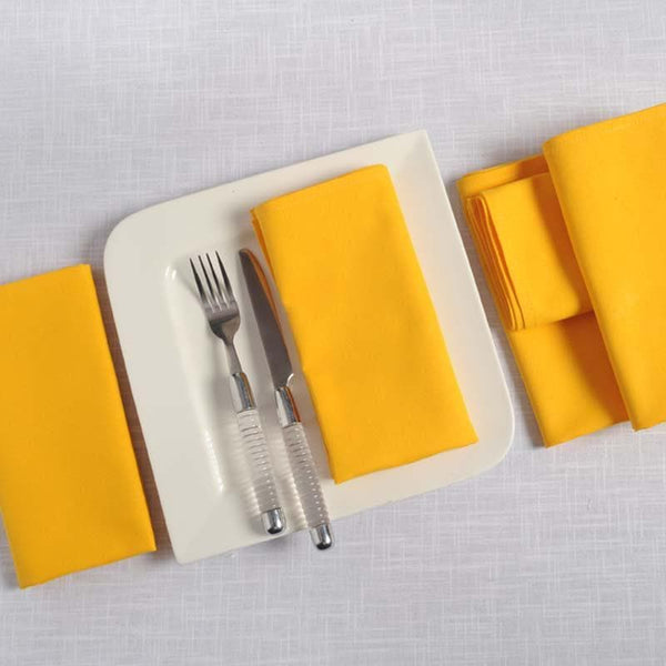 Buy Essentially Yellow Table Napkin - Set Of Six Table Napkins from Vaaree