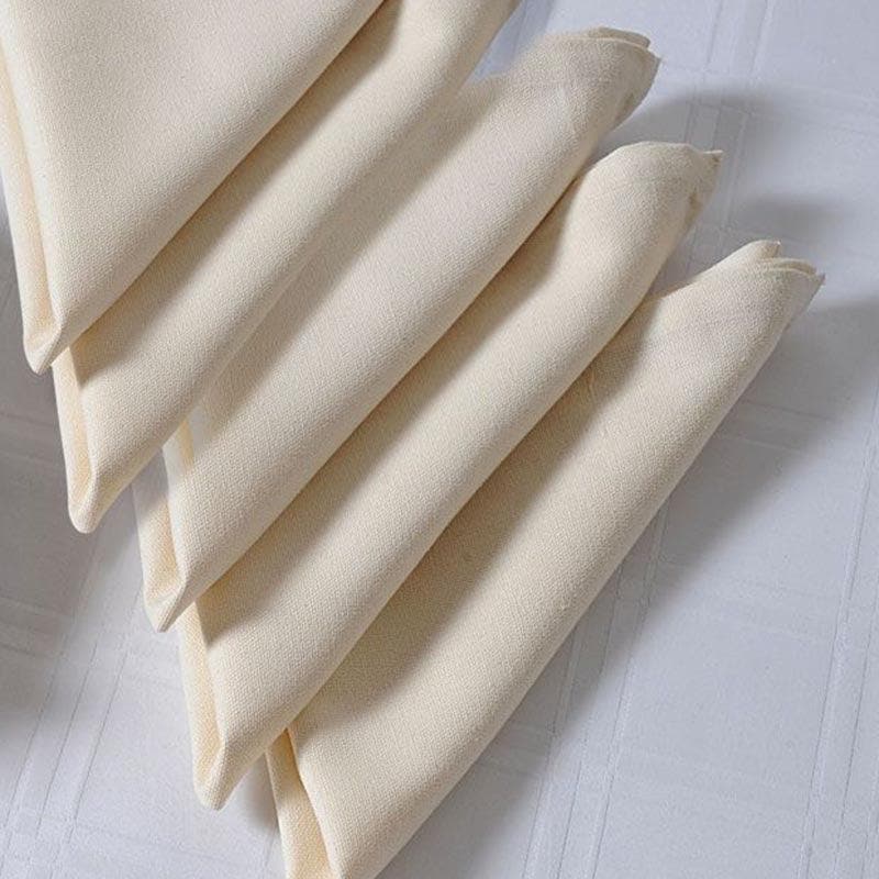 Buy Pearl White Cotton Dinner Napkins - Set Of Six Table Napkins from Vaaree