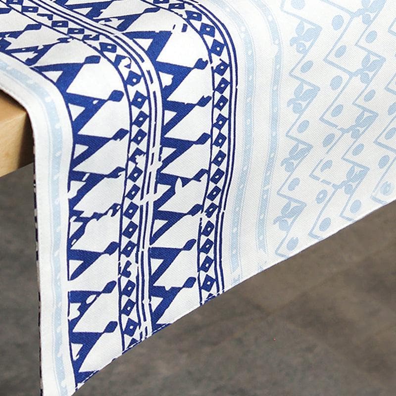 Buy Valleri Runner - Blue Table Runner from Vaaree