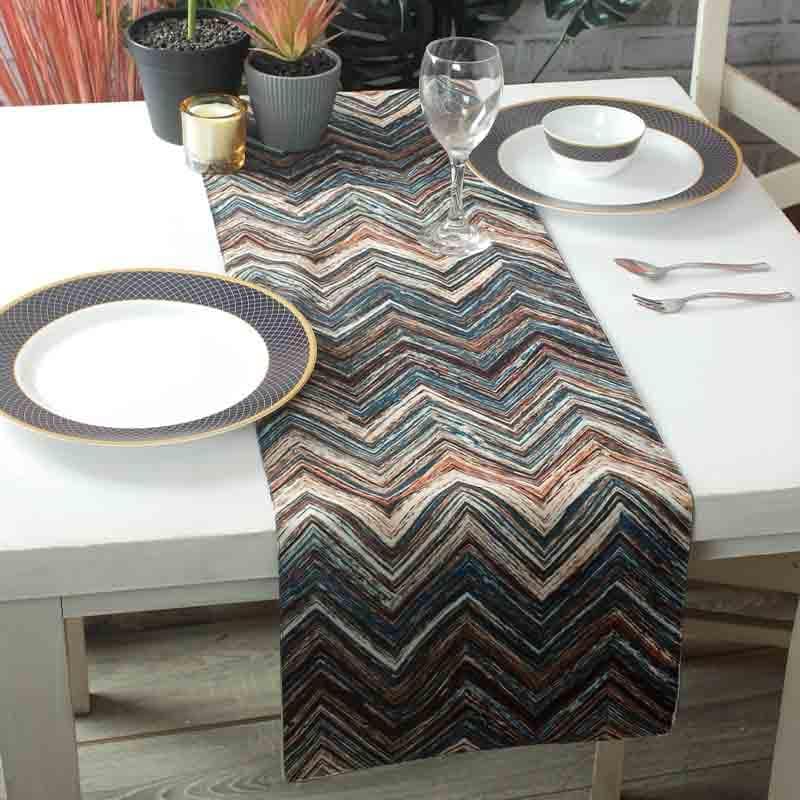 Buy Chromatic Chevron Table Runner Table Runner from Vaaree