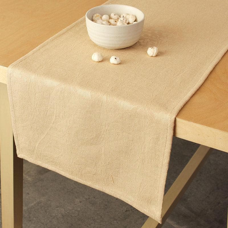 Buy Kuvalaya Runner - Beige Table Runner from Vaaree