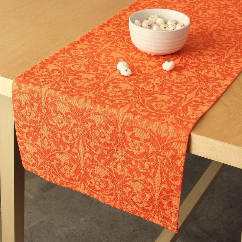 Buy Kuvalaya Runner - Rust Table Runner from Vaaree