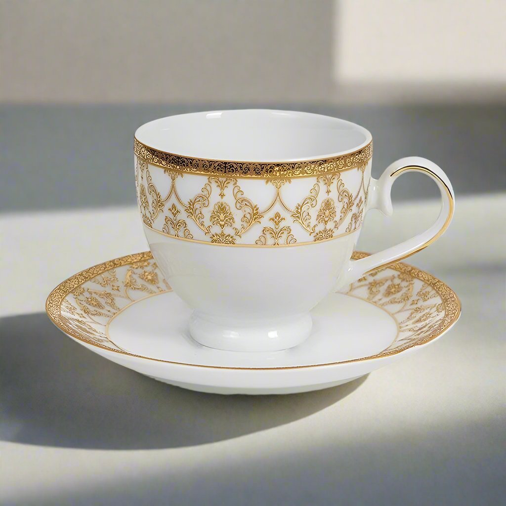 Buy Aureate Bliss Cup Saucer- Set of Six Tea Cup from Vaaree