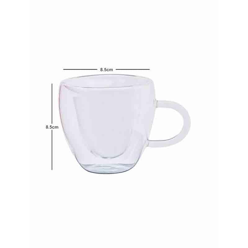 Buy CoolTrex Glass Mug (Short) - Set of Two Tea Cup from Vaaree