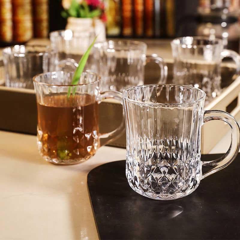 Tea Cup - Crux Glass Mugs (180 ml)- Set of Six