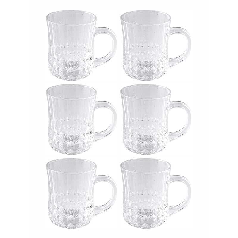 Tea Cup - Crux Glass Mugs (180 ml)- Set of Six