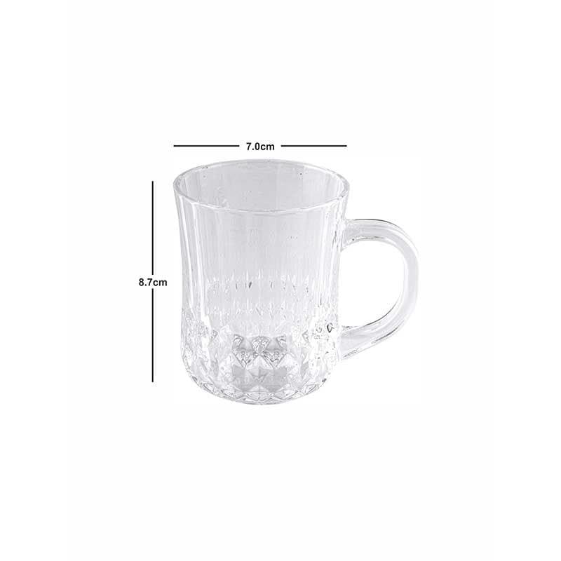 Tea Cup - Crux Glass Mugs (180 ml)- Set of Six