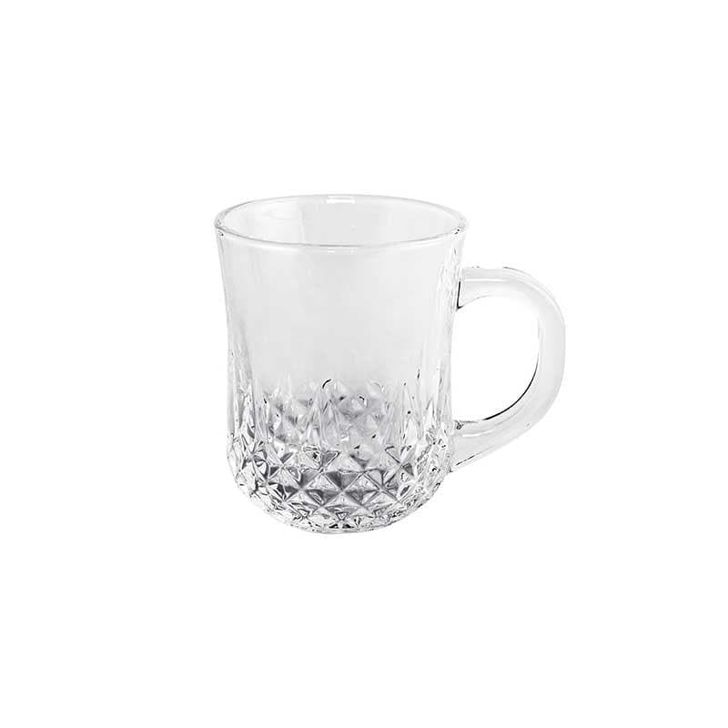 Buy Crux Glass Mugs (210 ml) - Set of Six Tea Cup from Vaaree