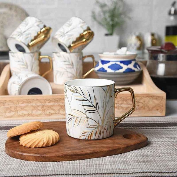 Buy Feather Mug (160 ML) - Set of Six Tea Cup from Vaaree