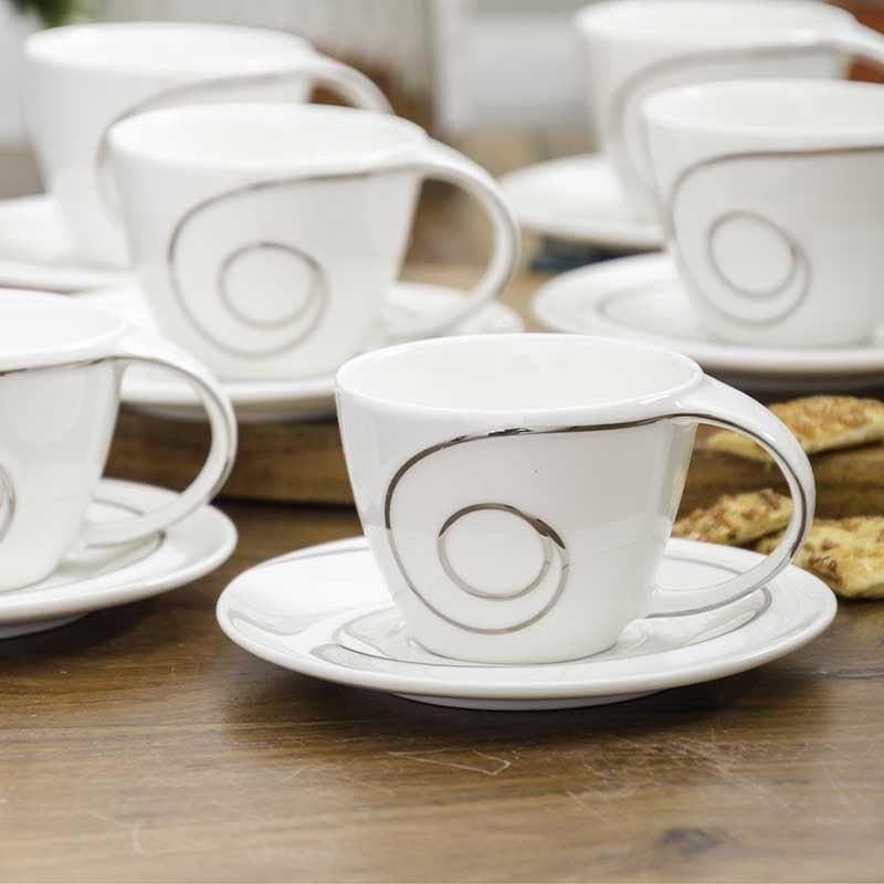 Buy Finesse Cup and Saucer - Set of Twelve Tea Cup from Vaaree