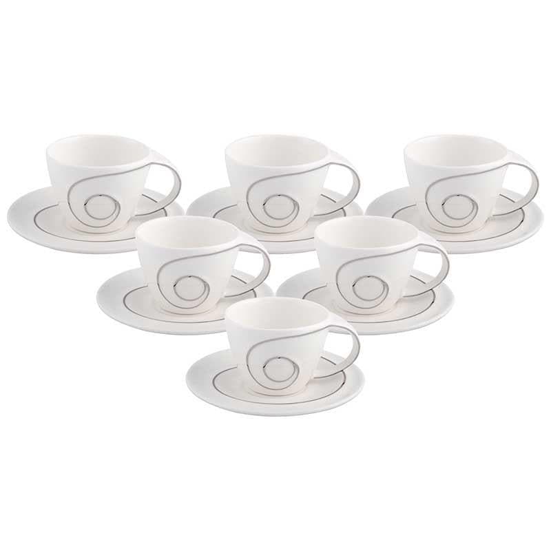 Buy Finesse Cup and Saucer - Set of Twelve Tea Cup from Vaaree