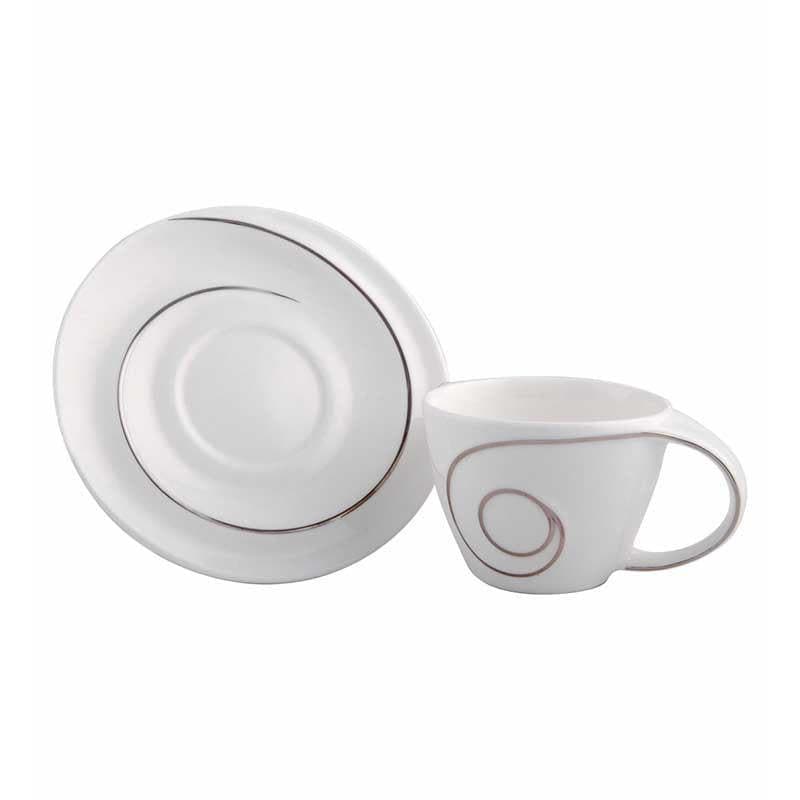 Buy Finesse Cup and Saucer - Set of Twelve Tea Cup from Vaaree