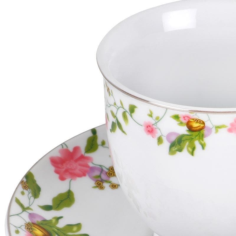 Buy Forever Floral Cup Saucer - Twelve Piece Set Tea Cup from Vaaree