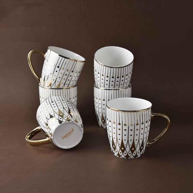 Tea Cup - Glimmer Mugs (160 ML) - Set of Six