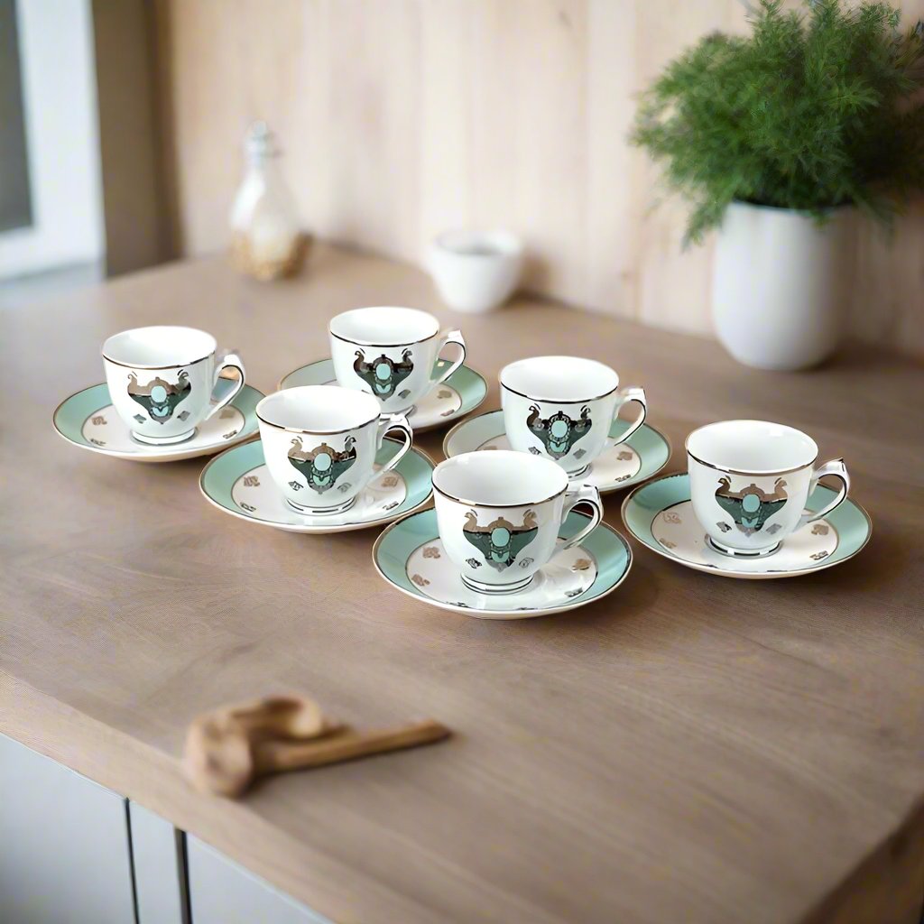 Buy Plume Coffee Cup & Saucer - Set of Six Tea Cup from Vaaree