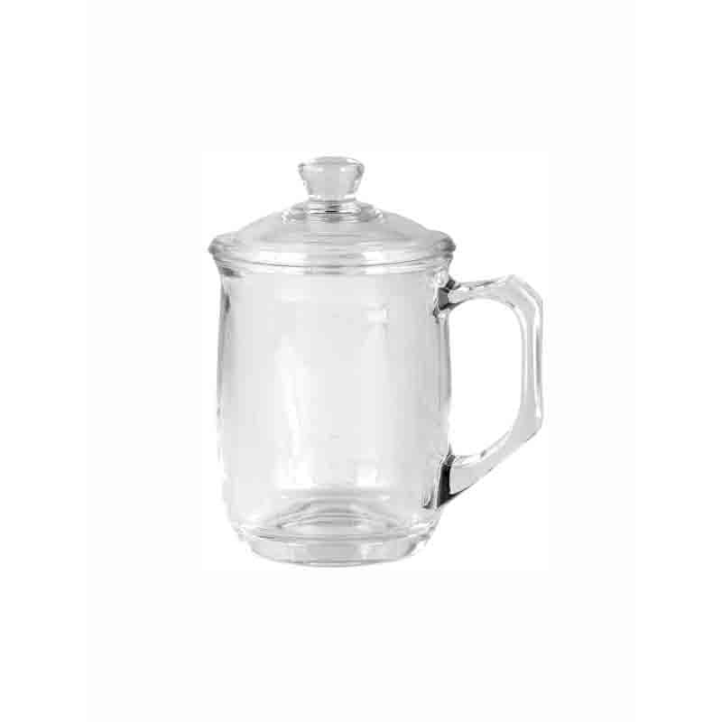 Buy Revive Glass Mug with Lid- Set of Two Tea Cup from Vaaree