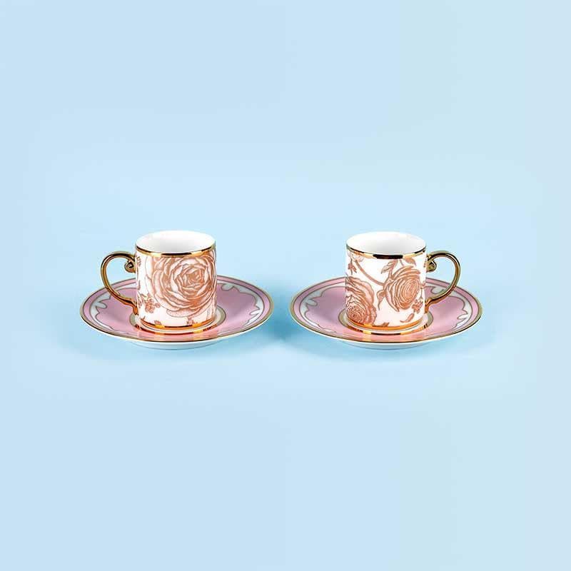 Buy Rosette Demitasse Cup & Sacucer - Set Of Two Tea Cup from Vaaree