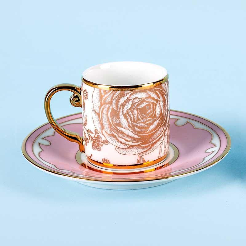 Buy Rosette Demitasse Cup & Sacucer - Set Of Two Tea Cup from Vaaree