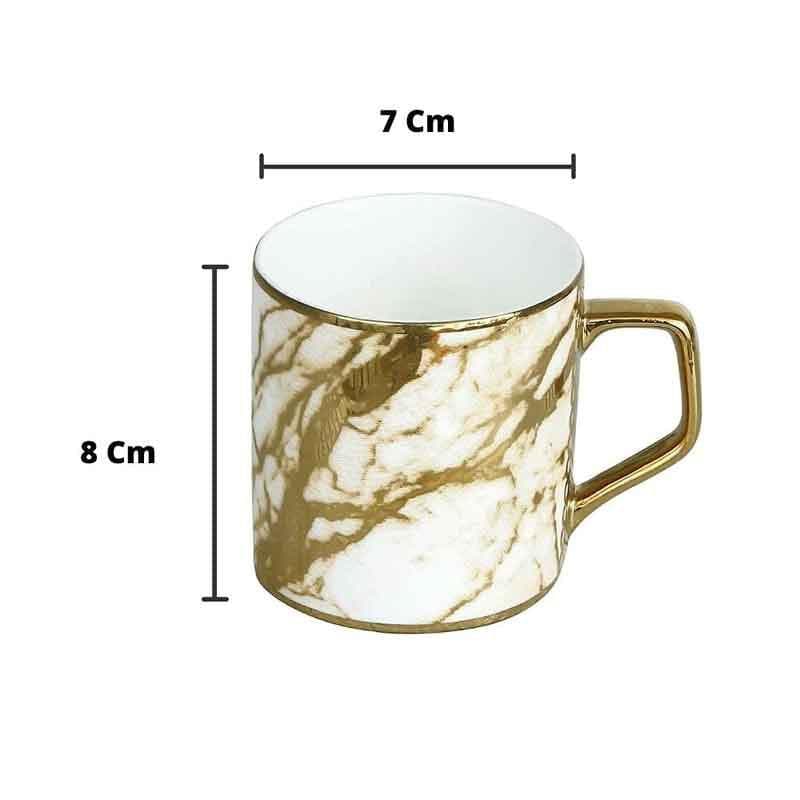 Tea Cup - Tis Marble Mugs (160 ML) - Set of SIx