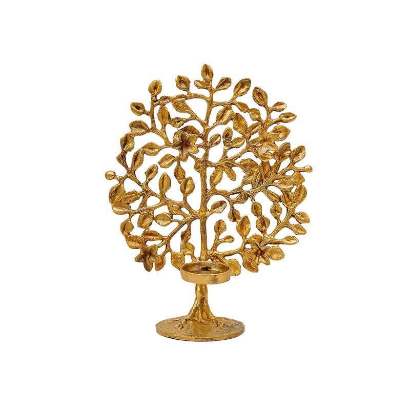 Buy Brass Foliage Tea light Holder Candle Holders from Vaaree