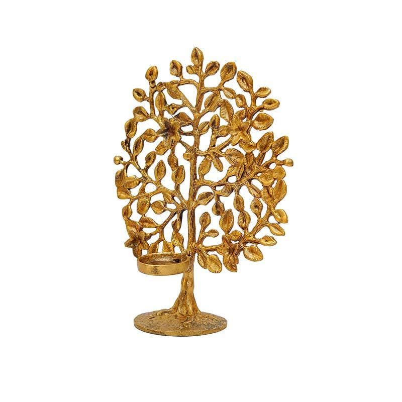 Buy Brass Foliage Tea light Holder Candle Holders from Vaaree