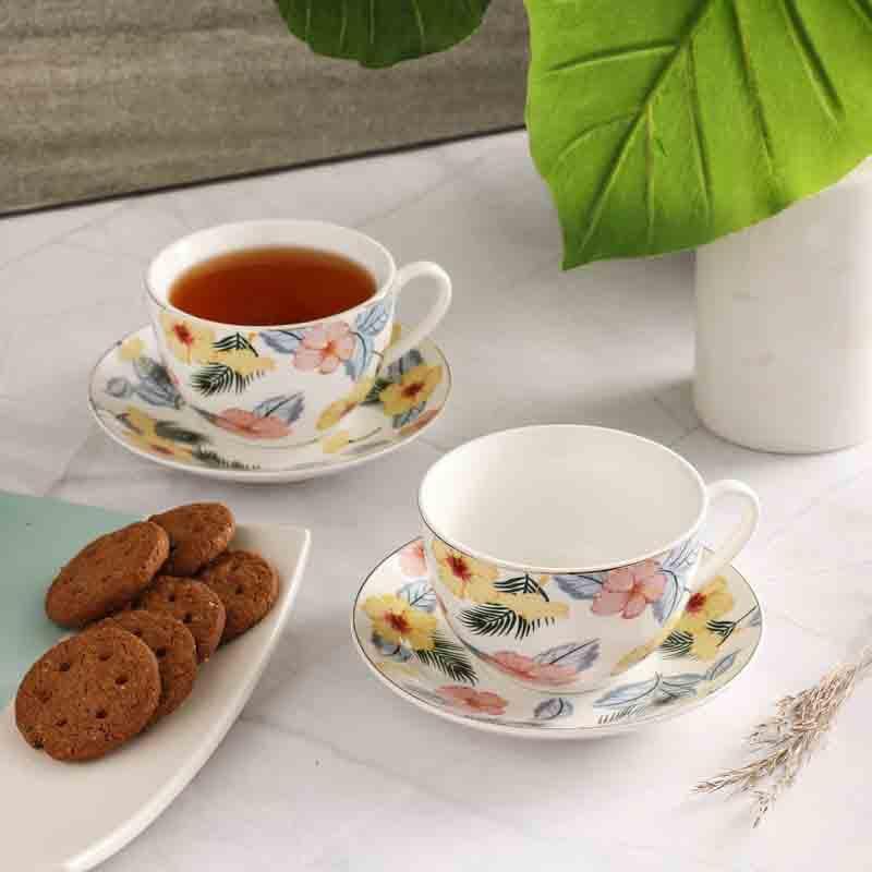 Buy Meadows Cup & Saucer - Set Of Two Tea Set & Tea Pots from Vaaree