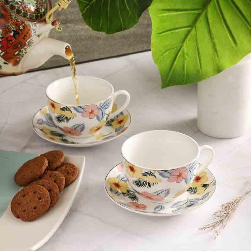 Buy Meadows Cup & Saucer - Set Of Two Tea Set & Tea Pots from Vaaree