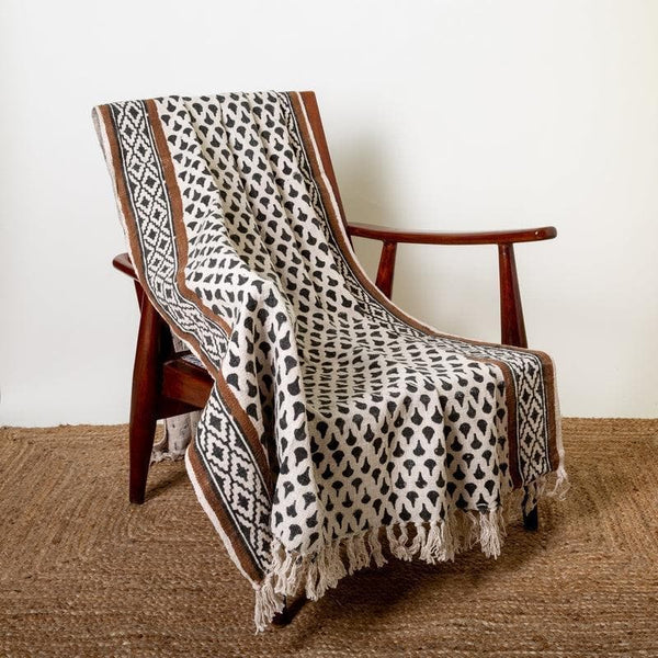 Buy Amber Tiled Handblock Printed Throw Throws from Vaaree