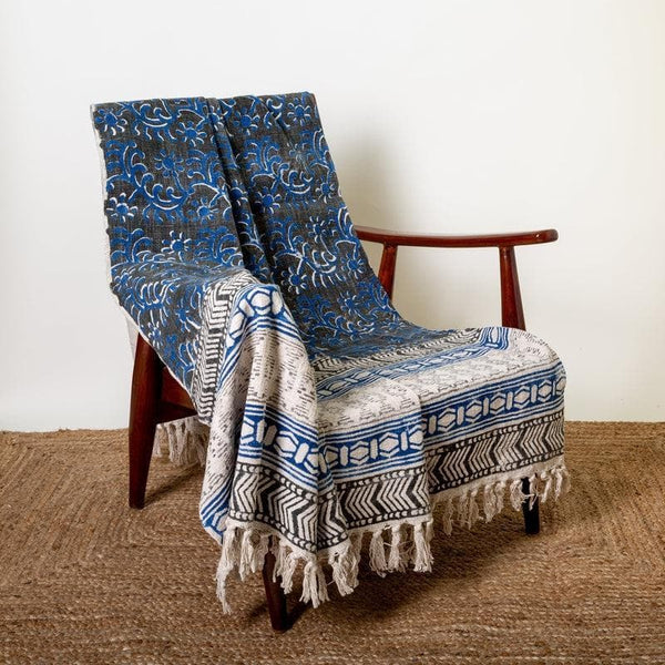 Buy Blue Bell Handblock Printed Throw Throws from Vaaree