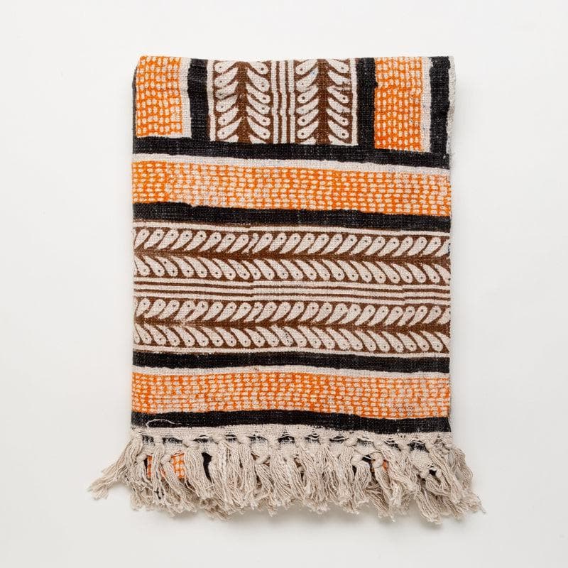 Buy Striped Out Handblock Printed Throw Throws from Vaaree