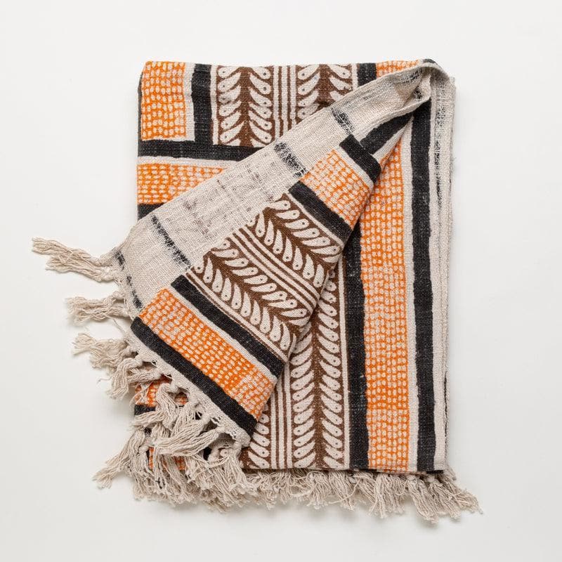 Buy Striped Out Handblock Printed Throw Throws from Vaaree