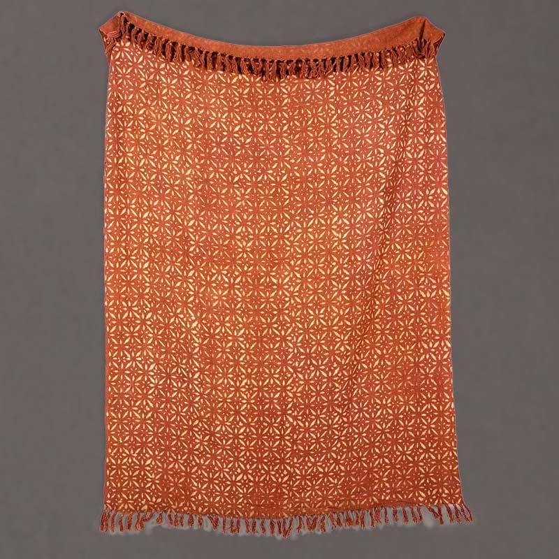 Buy Terracotta Tile Handblock Printed Throw Throws from Vaaree