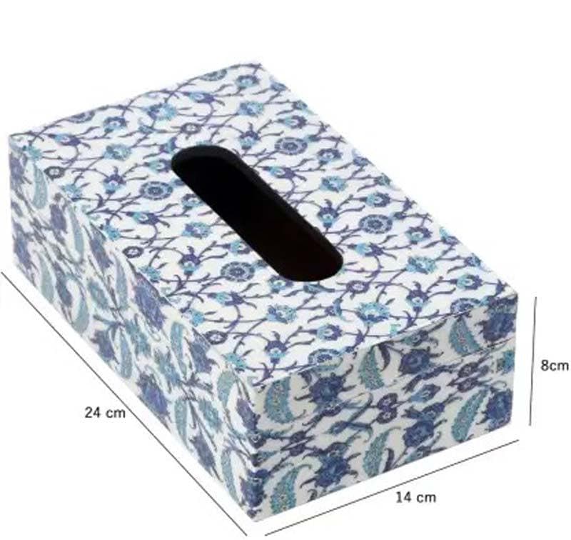 Tissue Holder - Indigo Florets Tissue Box