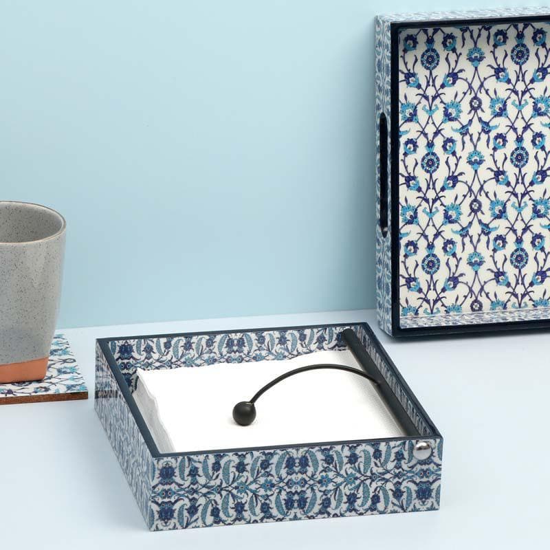 Buy Indigo Florets Tissue Holder Tissue Holder from Vaaree