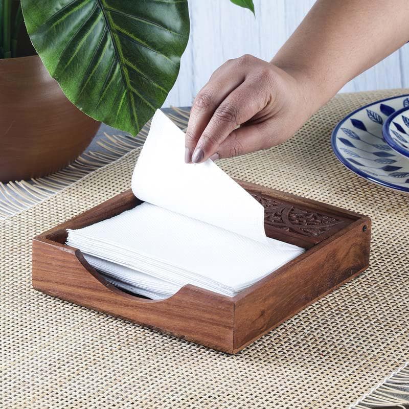 Buy Perennial Carved Tissue Holder Tissue Holder from Vaaree