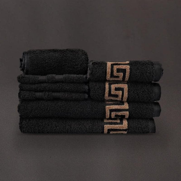 Buy Black Silly Cuddly Towel (Set of Eight) Towel Sets from Vaaree