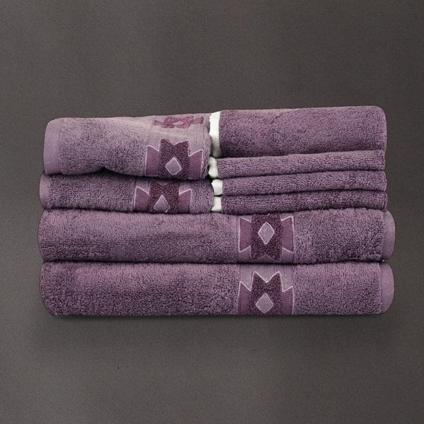 Buy Purple Silly Cuddly Towel (Set of Eight) Towel Sets from Vaaree