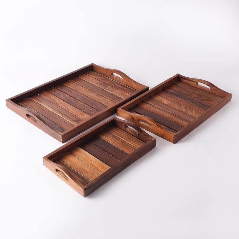 Buy Coco Serving Tray - Set Of 3 Serving Tray from Vaaree