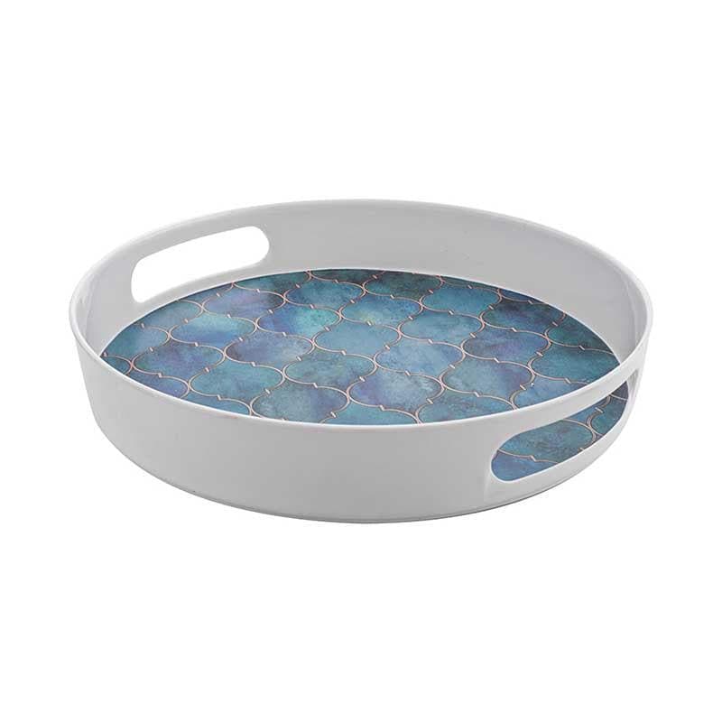 Buy Morocconian Blue Serving Tray Serving Tray from Vaaree