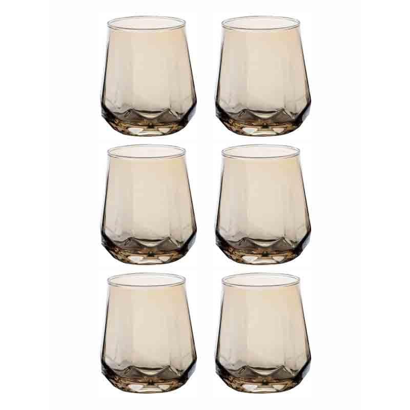 Buy Avalanche Glass Tumbler - Yellow - Set of Six Tumbler from Vaaree